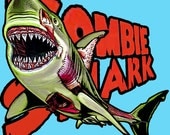 Zombie Shark Mens Unisex T shirt Tee Sizes S   M   L   XL   XXL
