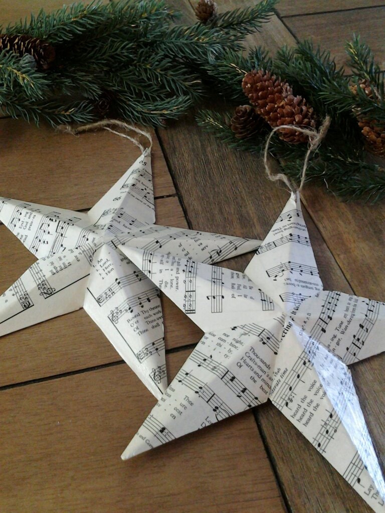 Large Sheet Music Christmas Stars