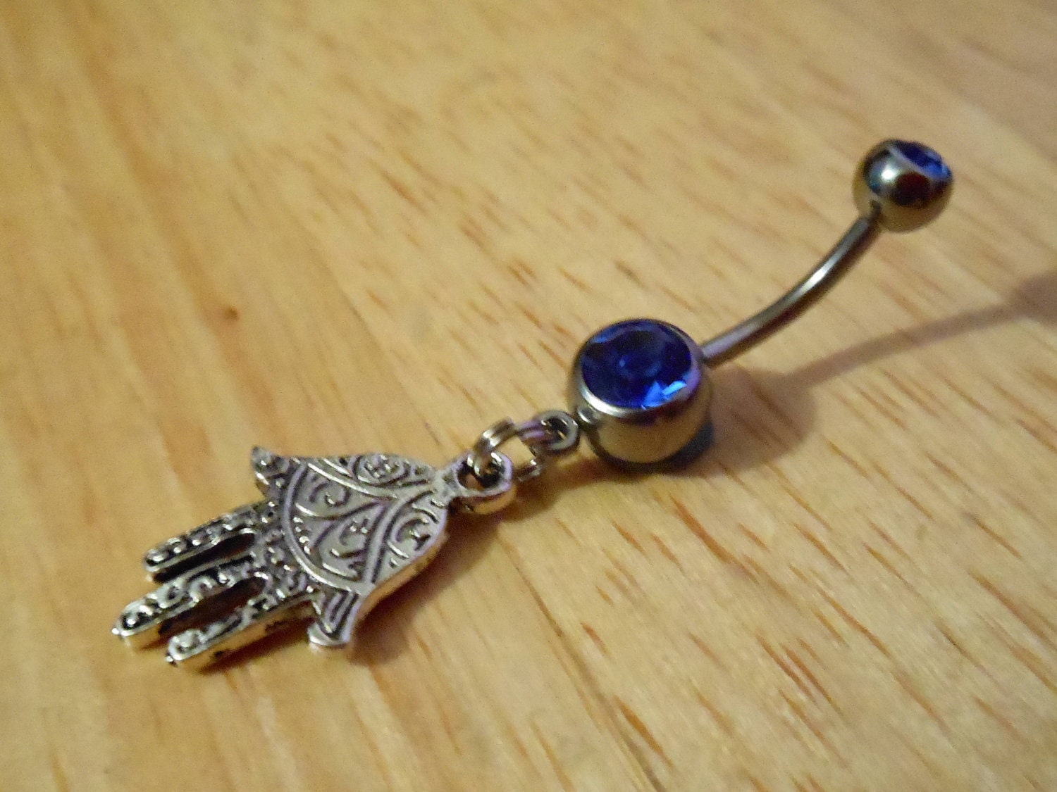 Belly Button Ring - Body Jewelry - Hamsa Hand Belly button ring