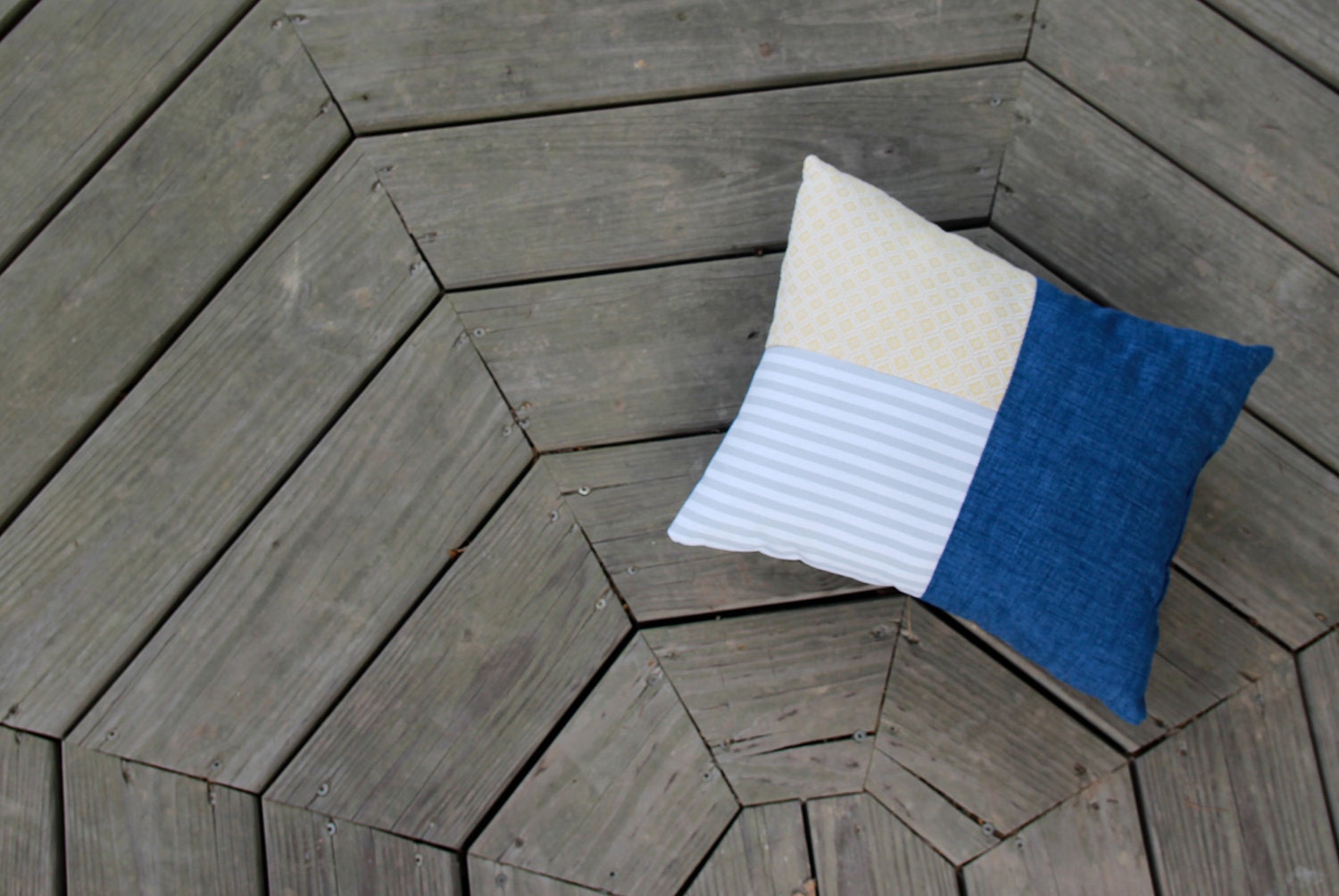 CLEARANCE Denim Sea Three Pattern Pillow