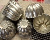 Set of 8 Tin Jello Brand Molds