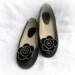 Zipper flower shoe clip, Zipper flower, black metal zipper, black Flower Shoe Clips, size Approx 2,6 in/ 6,5 cm.- recycled jewelry