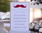 Food Labels - From Little Man Birthday Partie Kit - PRINTABLE