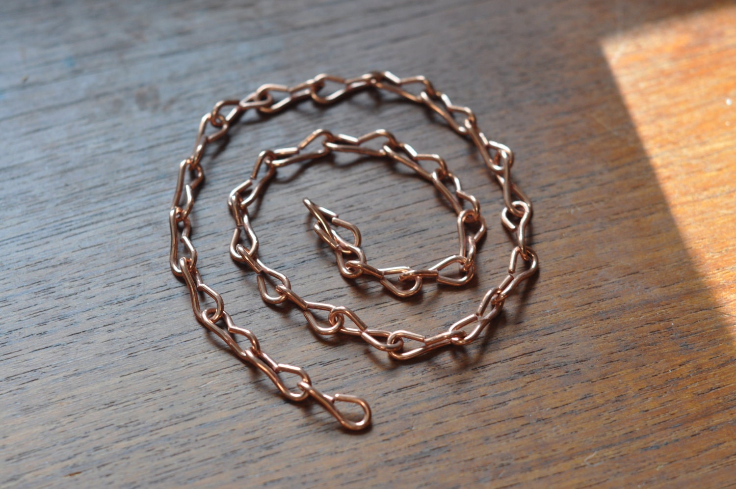 Copper chain - 16 gauge thick links - ideal for hanging medium to large terrariums - terrarium chain