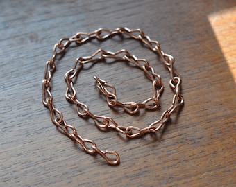 Copper chain - 16 gauge thick links - ideal for hanging medium to large terrariums - terrarium chain