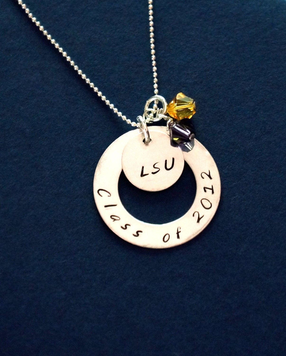 ON SALE College or High School Graduation Gift - Hand Stamped Charm Necklace ... ON SALE College or High School Graduation Gift - Hand Stamped Charm Necklace ...