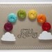 Happy Birthday Rainbow Button Stampin Up Handmade Card Primary Unisex