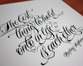 The Best Thing To Hold Onto In Life Is Each Other - Audrey Hepburn Quote art - love / wedding quote