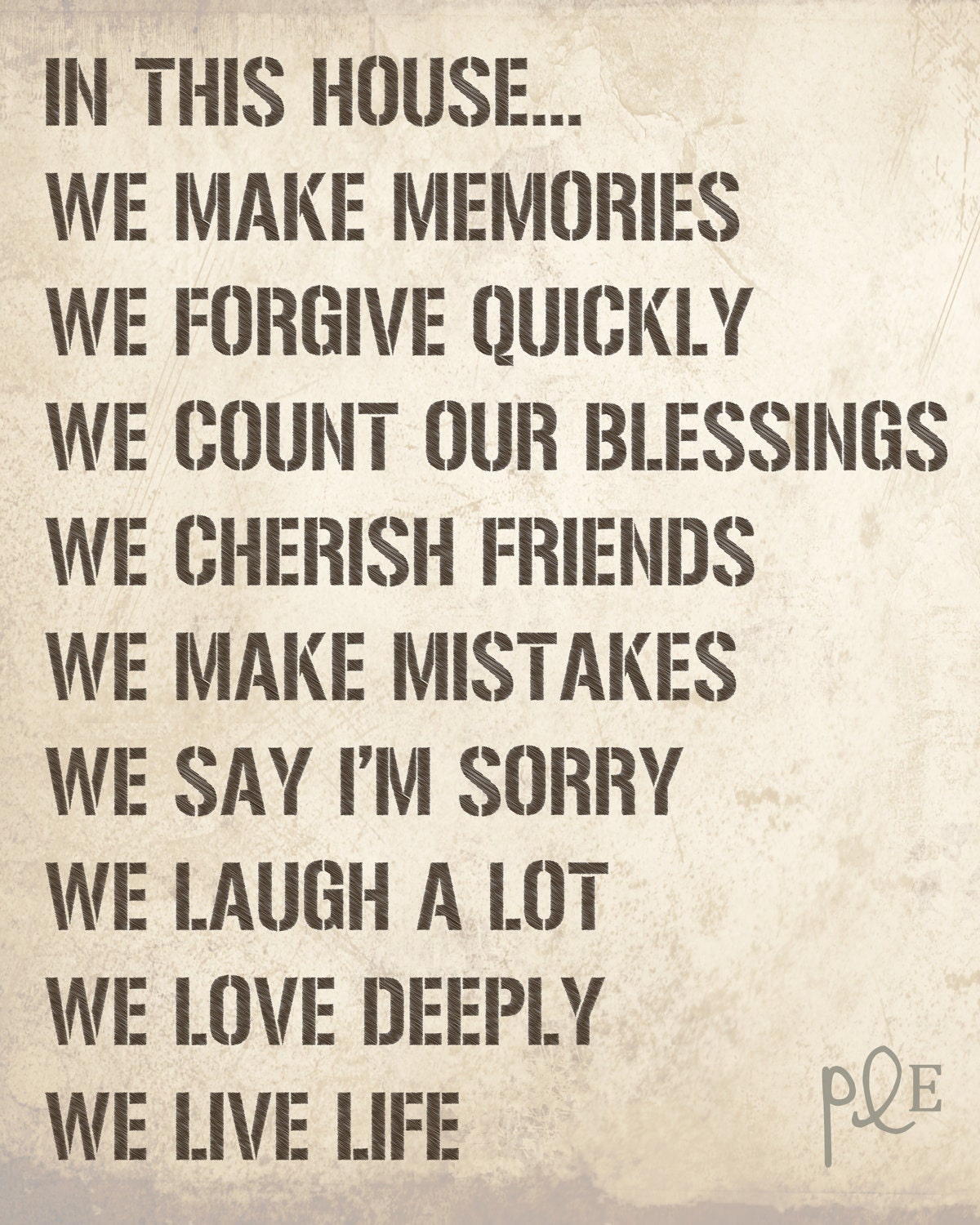 House Rules - Printable Home Decor Artwork - High Resolution JPG PIY