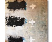 Original Painting -  Large Abstract - Mixed Media - Size: 39.3" x 39.3" (100cm x 100cm)