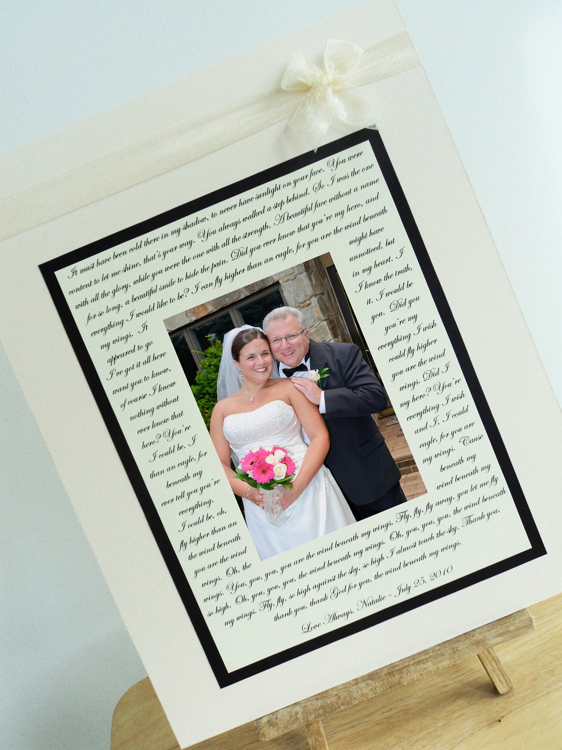 Wedding Gift for Parents, Photo Mat, Custom, Personalized, Mother, Father, Bride, Groom