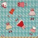 32" REMNANT - Michael Miller - Children at Play by Sarah Jane- Just Stay Little - Turquoise - Children's Novelty Fabric