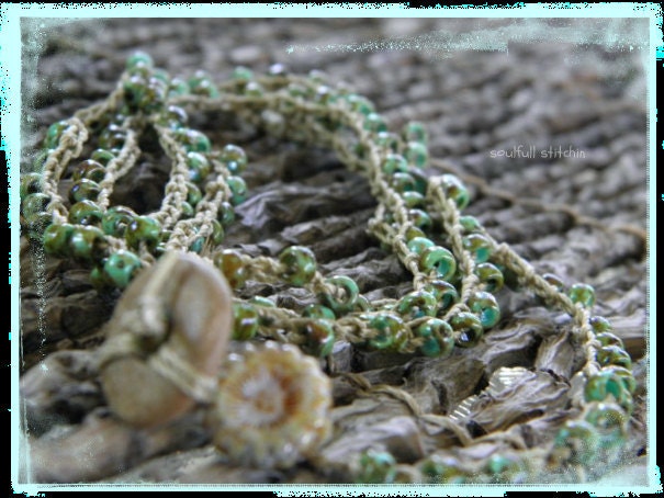 Beaded Crochet Wrap Bracelet Long Beaded Necklace Plus Size Jewelry Turquoise Beaded Wrap Jewelry