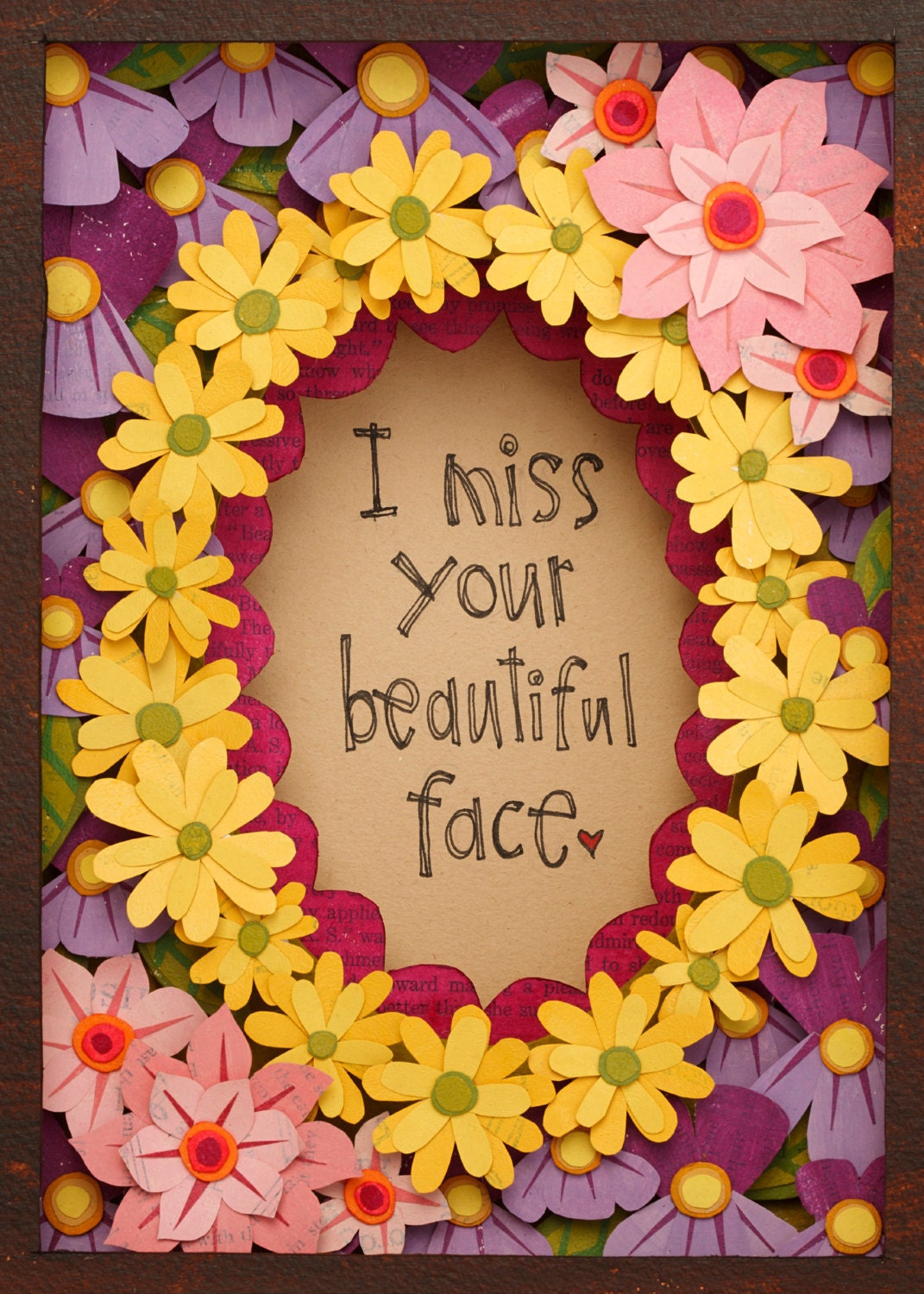 I Miss Your Beautiful Face - 8 x 10 Print