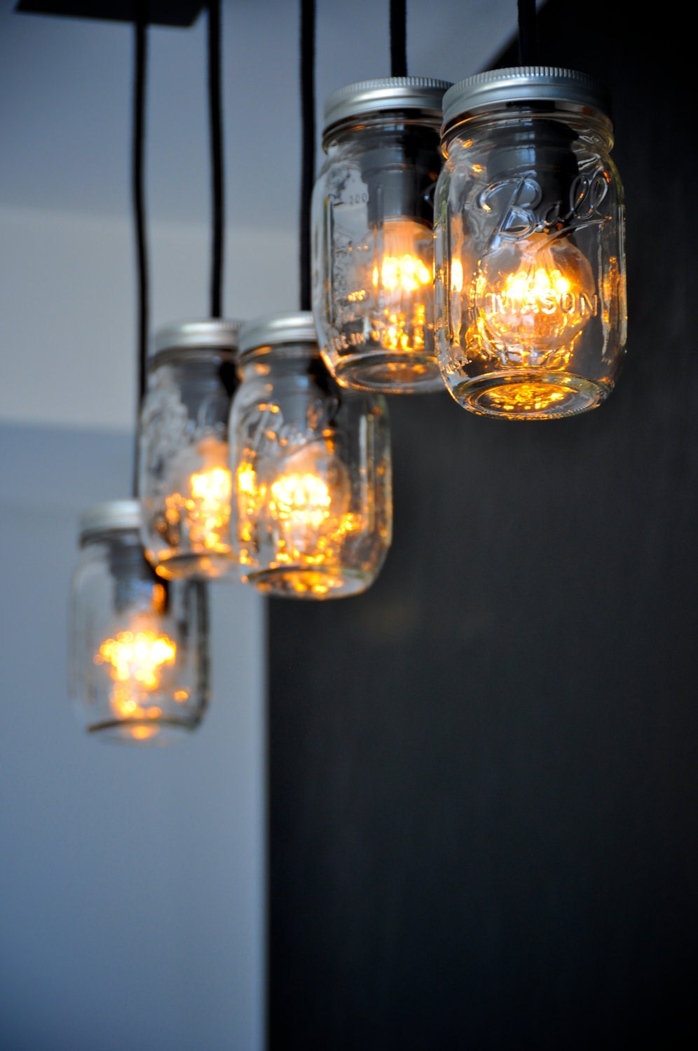 Straightwing Mason Jar Steel Canopy Light