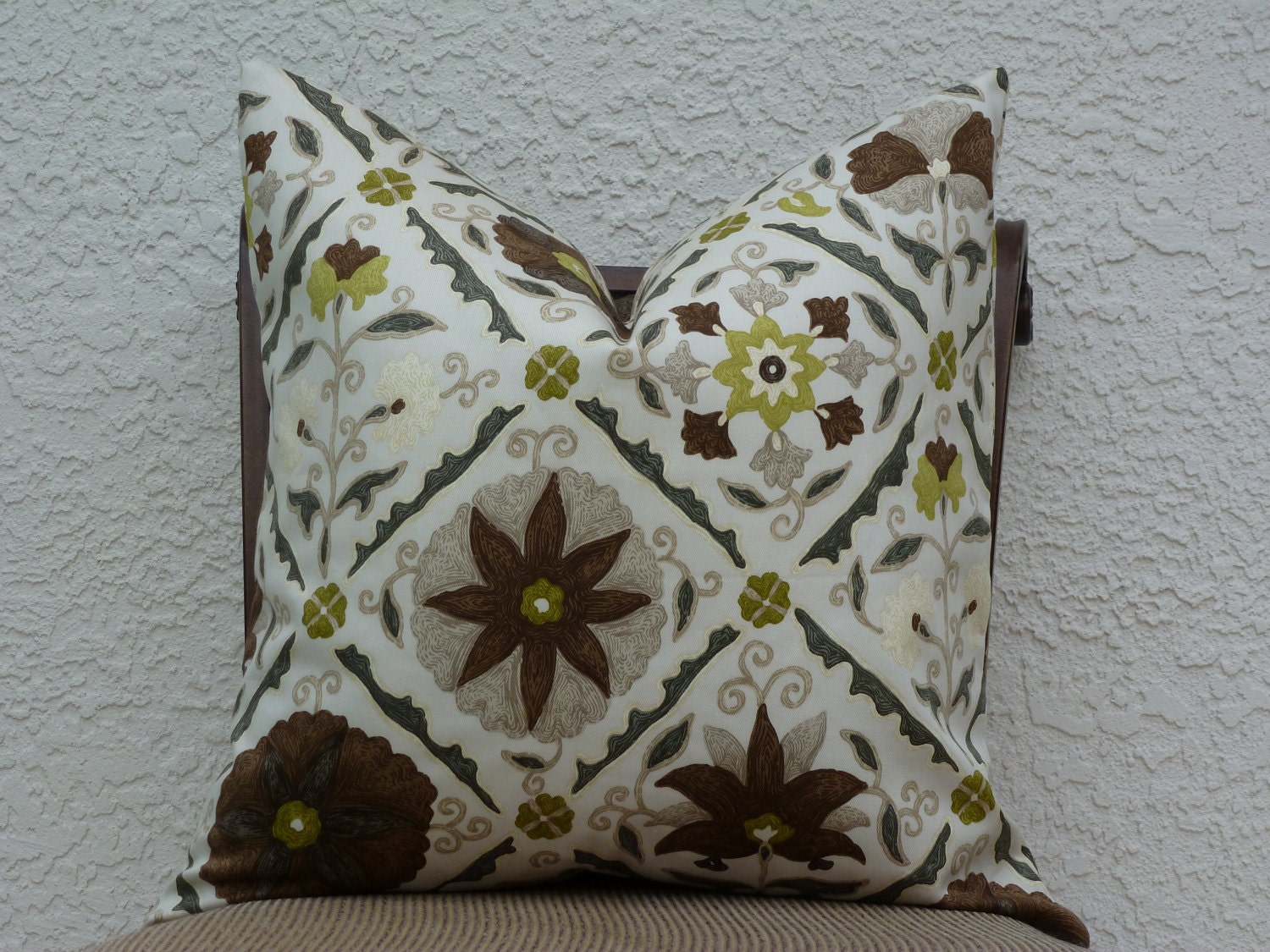 Decorative Pillow Cover 20" X 20" - Home Decor Designer Fabric SAME Fabric Both Sides - Multi colored - Accent Pillow - Throw Pillow
