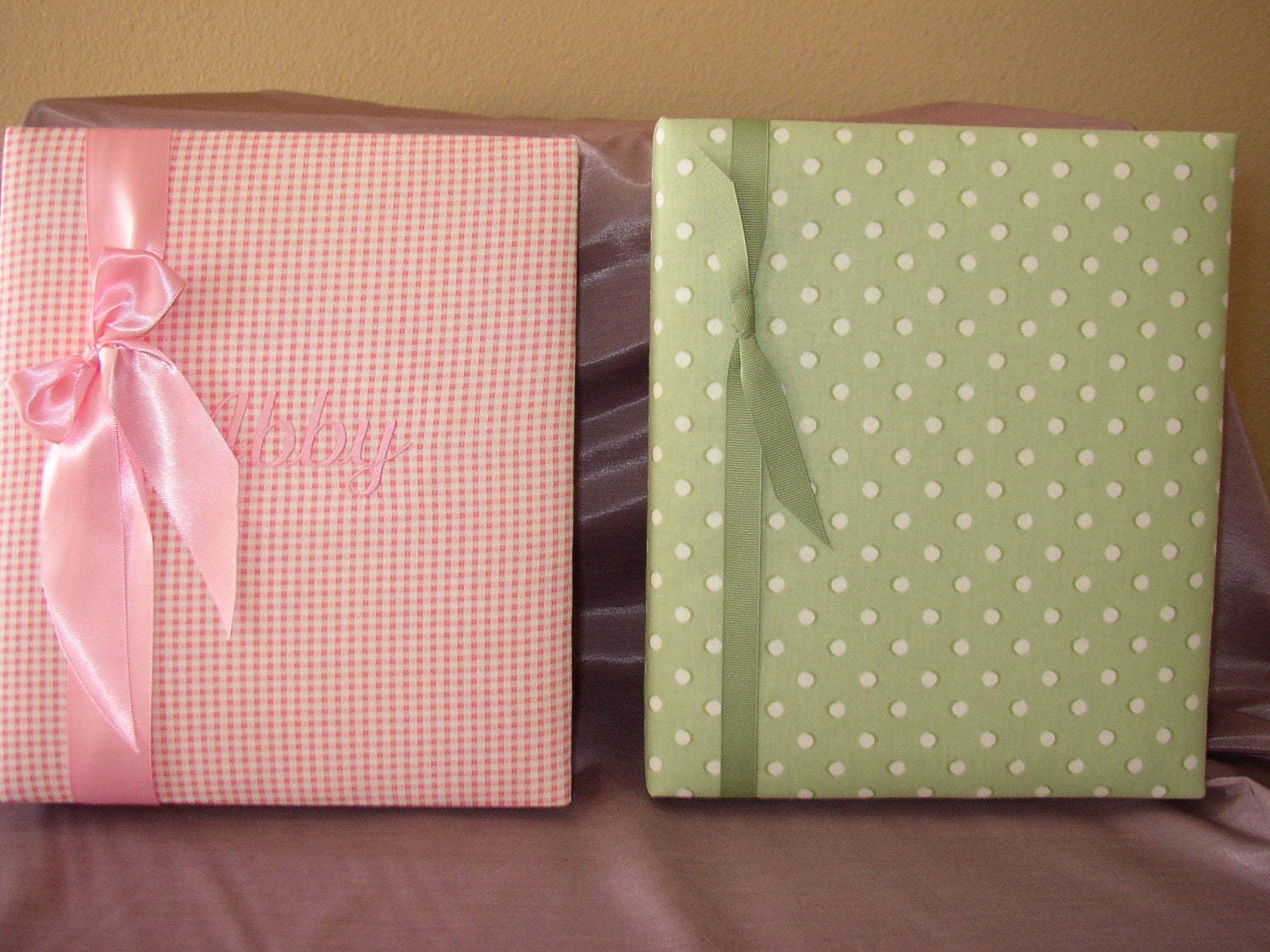 monogrammed baby book