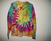 Tiedye Men's Long Sleeved Tee Shirt, Size L