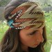 Boho Chiffon Headwrap - Aztec headband - turban hair wrap head covering head scarf head wrap (item no. HW3-39)