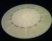 Milk Glass Cake Stand Plate by Anchor Hocking Vintage c 1950 - 60s