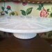 Milk Glass Cake Stand Plate by Anchor Hocking Vintage c 1950 - 60s