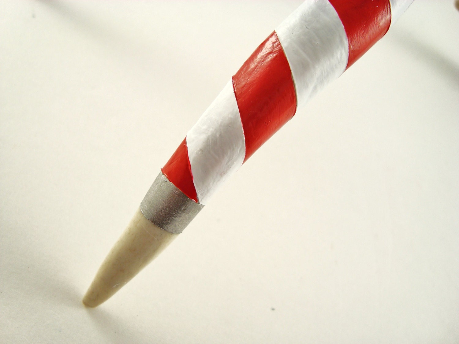 Candy Cane Deer Antler Art Sculpture- Red, White, Silver