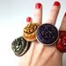 Black ring for the boho girl made of  upcycled Nespresso coffee capsules