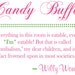 Custom Printable Willy Wonka Wedding Candy Buffet Sign