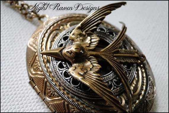 Hunger Games Inspired Mockingjay & Arrow Locket