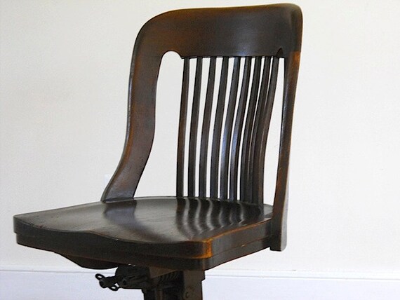 Oak Swivel Chair, Antique Mable and Shattuck Chair, Oak Desk Chair, Gift For Author Writer, Early 1900's Office Chair, Sole Bureau