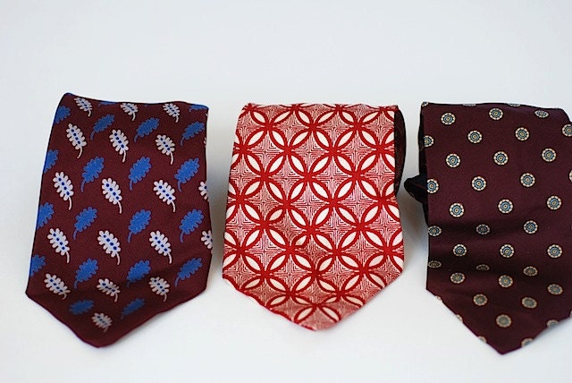 Christmas Gift From Daughter, Grandpa's Fathers Day Gift, Vintage SILK Neckties, Vintage Silk Ties For Dad, Silk Neckties, Mad Men, Under 20