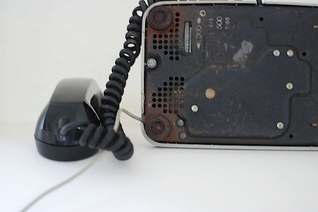 Vintage Rotary Dial Desk Phone, Custom Phone, Vintage Rotary Phone, Prop For Photo Shoot, Grey Retro Phone