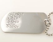Hand Stamped Necklace - Mother & Daughter Jewelry - Personalized Jewelry - stainless steel Hand Stamped Jewelry