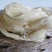 hand dyed silk wrap bracelet cream ivory beach wedding