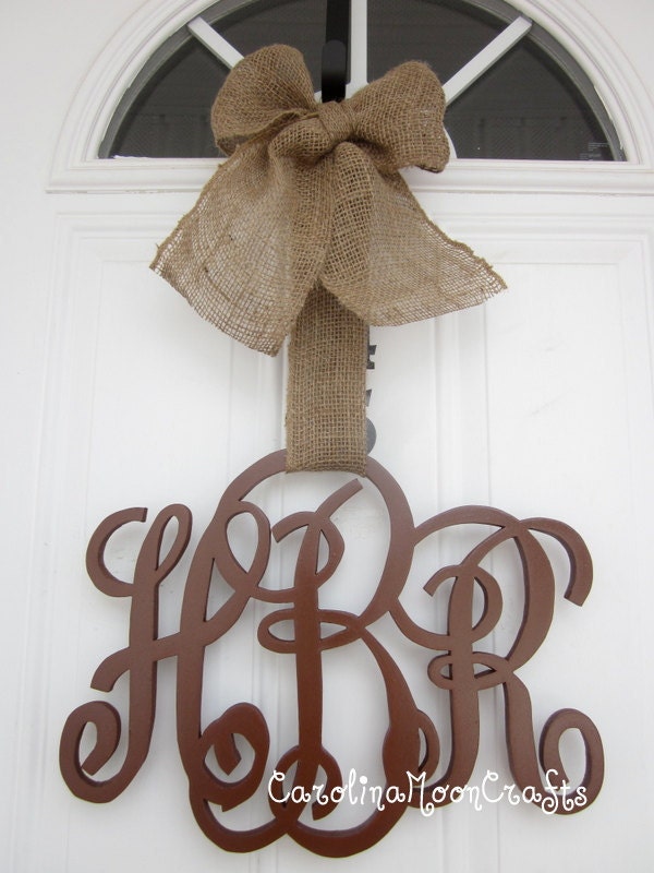 Wooden Family or Individual Initial Monogram Door Decor
