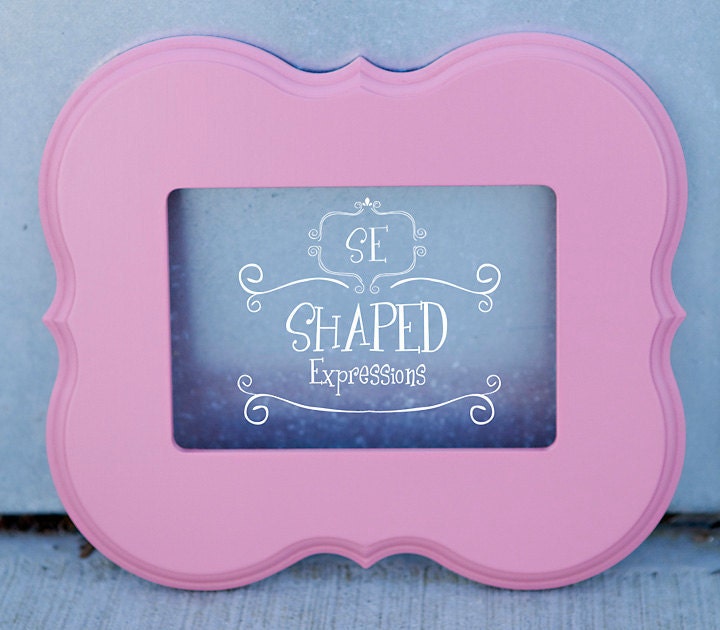 5x7 curvy picture frame - Enchanted in Pink