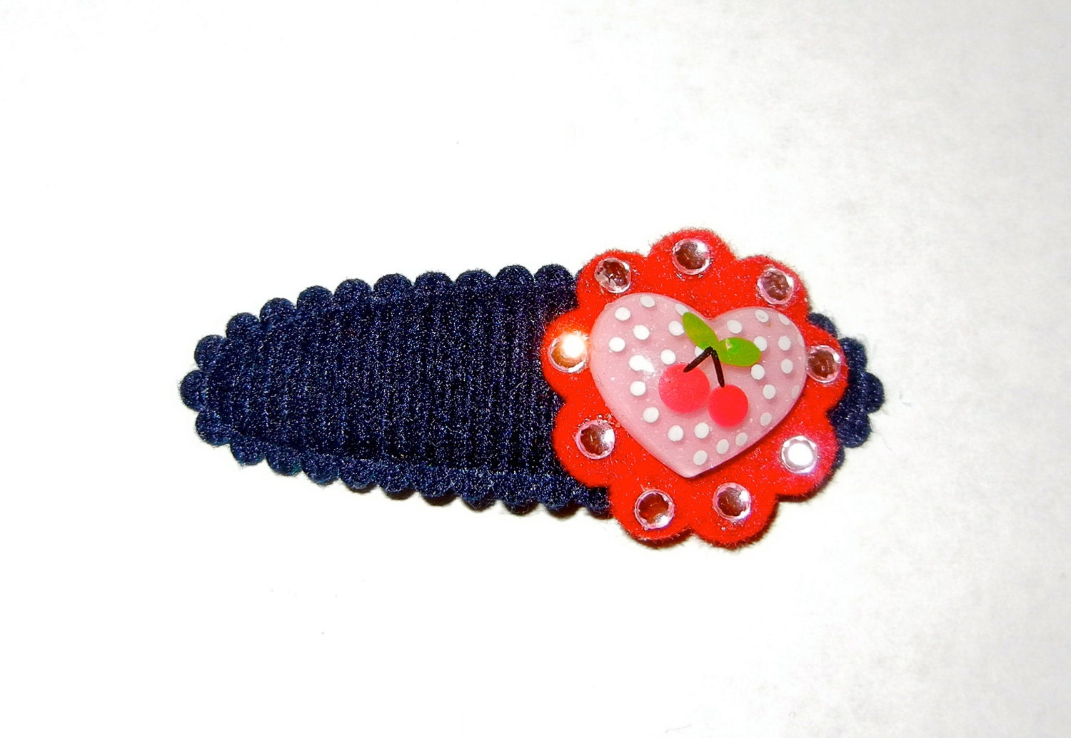 Embellished Sweet Cherries Snap Clip