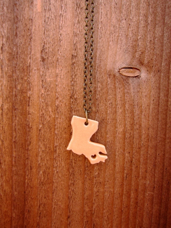 Baby Louisiana Ceramic State Pride Necklace