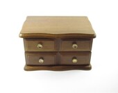 Vintage Jewelry Box Wooden Jewelry Box French Box  Chest of Drawers
