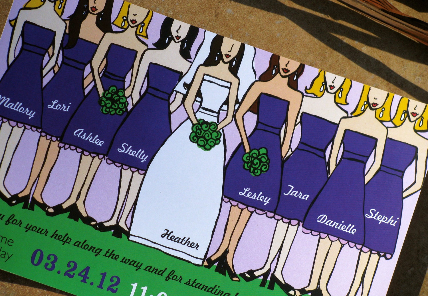 25 Bridesmaids Luncheon Custom Invites