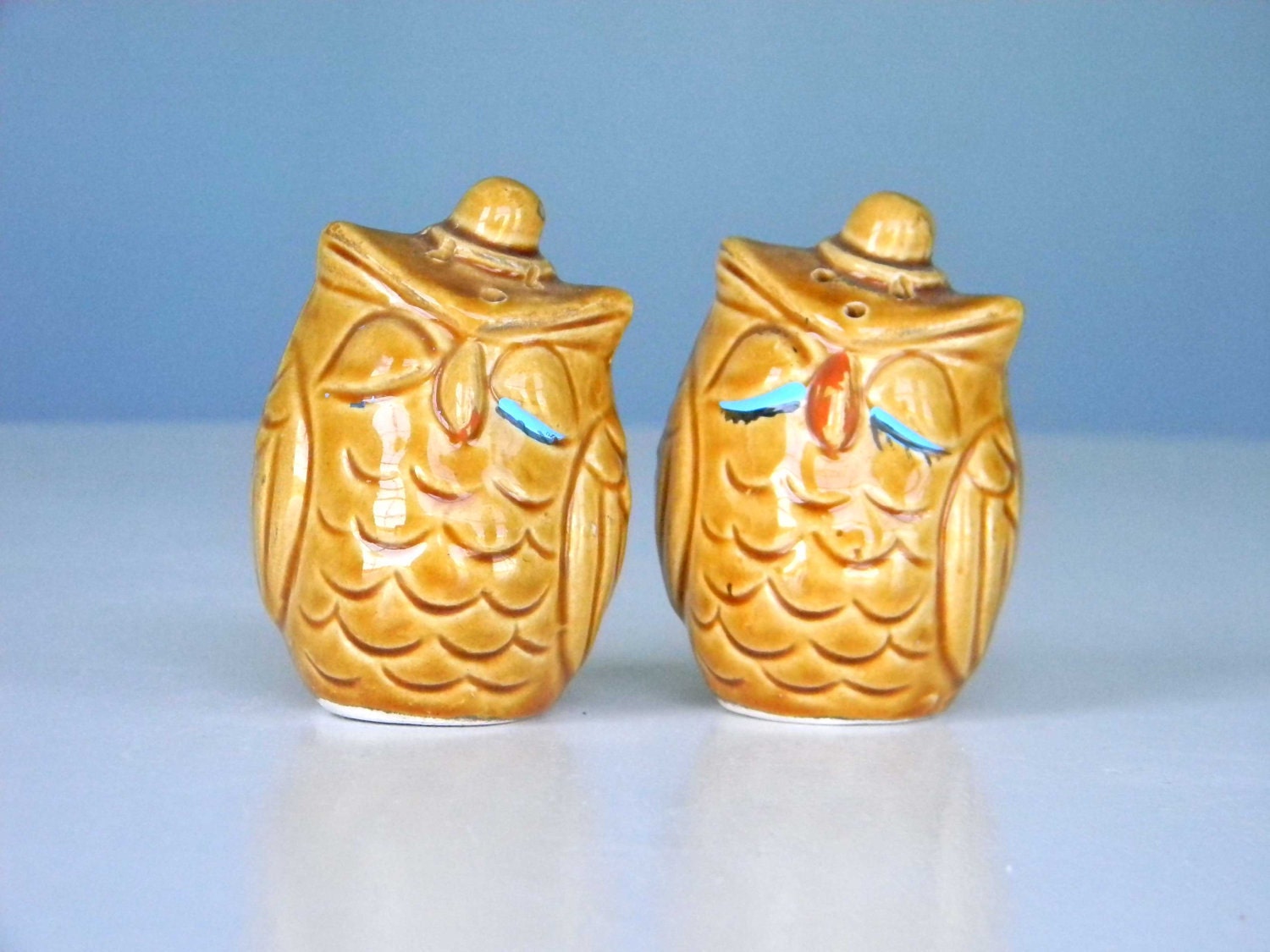 Vintage Owl Salt and Pepper Shakers