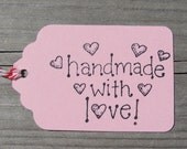 Handmade with Love Tags, Set of 8