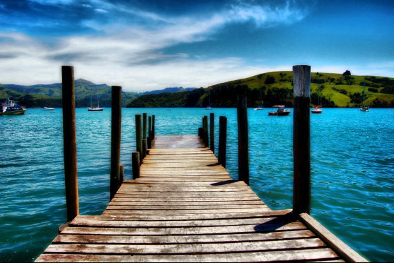 Peaceful Dock, New Zealand -  Fine Art Photography Print - 8x12 - Calm
