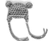 ready to ship BABY ANIMAL HAT bear koala boy beanies crochet newborn gray grey silver vegan photography props photo prop photographers