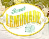 DIY printable lemonade dispenser sign label