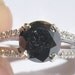 Natural Certified 2.90 CT Black Diamond Engagement Ring 14kt Solid Gold W/ Appraisal