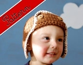 Crocheted Aviator Pilot Earflap Hat / Beanie Pattern