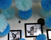 Tulle pom poms, set of 20. for weddings, party decorations and centerpieces