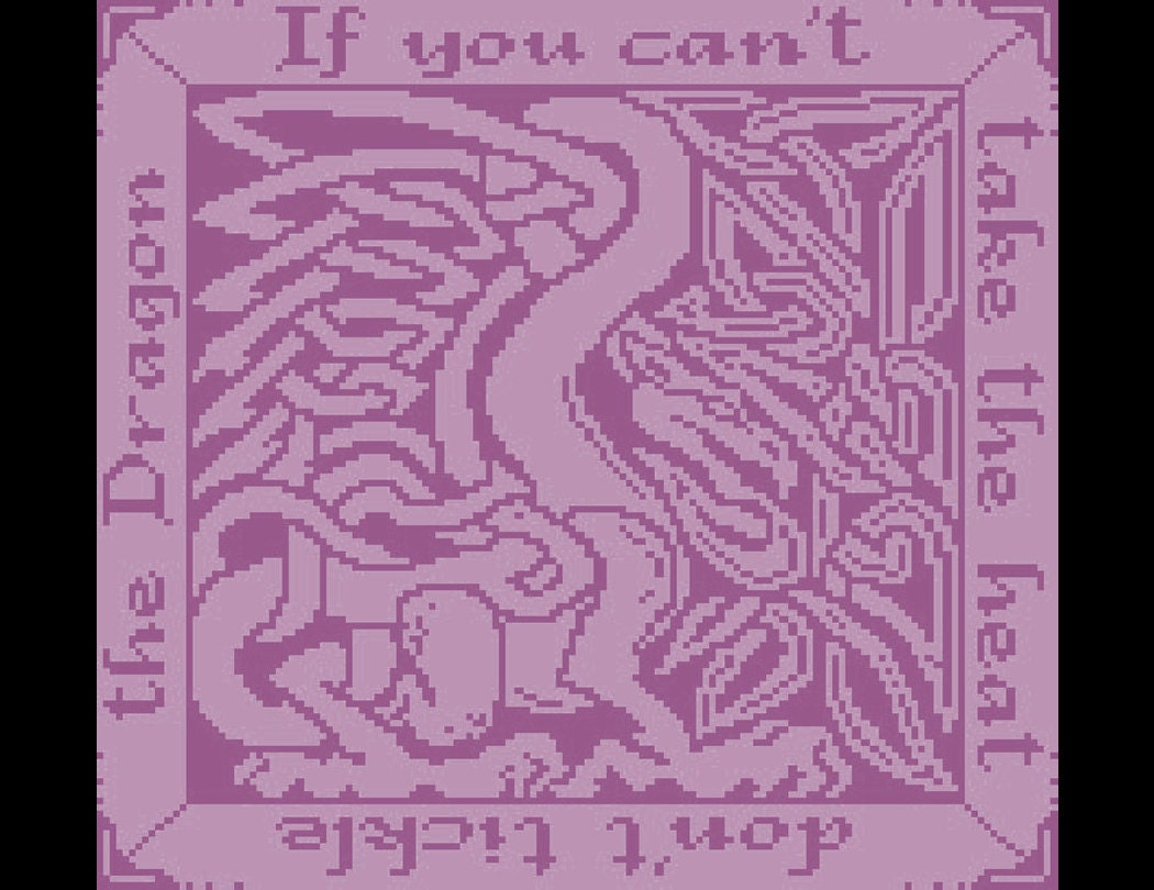 Celtic Knot Dragon - Filet Crochet Pattern