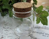 1 piece Cylindrical Bottle with Cork Cover - 47(D)x50(H)mm - Item Code. 475033 - Suitable for storage of perfume, Pharmacy, Poison etc